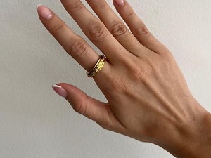 Recycled Stainless Steel Fidget Ring, Spinner Ring - Etsy