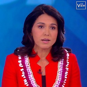 Rep. Tulsi Gabbard says being confronted with "the high human cost of war" while serving in Iraq influenced her anti-interventionist stance. "I was struck with the names and the faces of my brothers and sisters who were paying the price for this war" abcn.ws/2DPnMZC | The View