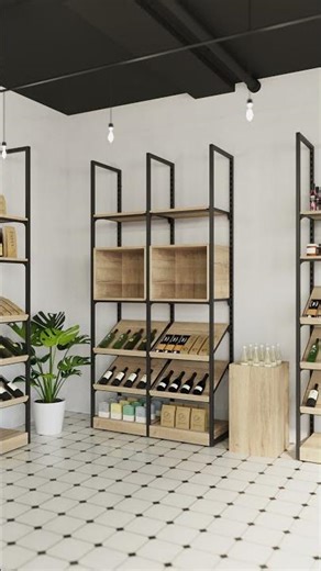 Refined deli & wine shop setup with a rustic feel | Shop interior design #retaildesign #shopdesign
