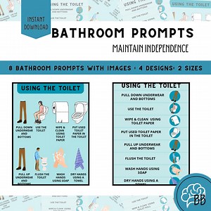 Dementia Toilet Routine Card: Daily Living Prompts (PDF Download) - Etsy Australia