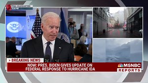 WATCH: President Biden gives update on federal response to Hurricane Ida. "This is going to be a devastating hurricane, a life-threatening storm...take it seriously, really very seriously." https://nbcnews.to/3sVAbEp | MS NOW