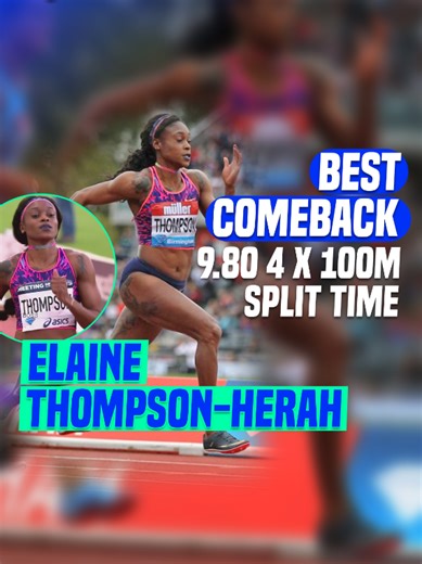 Elaine Thompson-Herah's Incredible 9.80s 4x100m Split