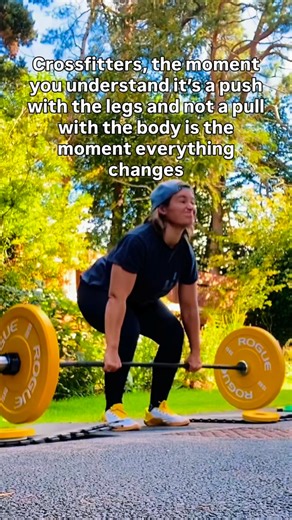 Yasmin EL-Bir on Instagram: "This is gonna change your life/lifting ⬇️ Stop thinking about moving up to drive the bar up and instead think about pushing down breaking the floor with the feet. And then, I promise you, you will stop pulling the arms or bending them due to bad positioning. Don’t think about not pulling the bar. That is a waste of your time. Try these 3 variations to help you push with your legs: 1. Jump + clean ( I like to think of these as pushes and not jumps. To jump can give yo