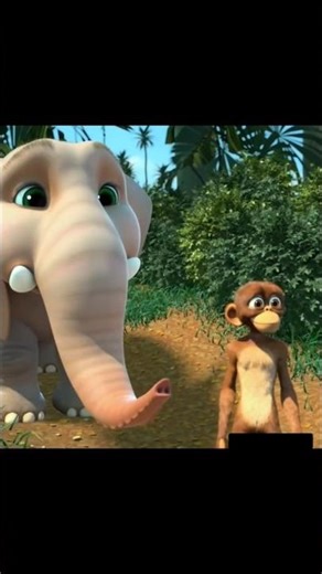 monkey and trunk funny cartoon video 😂😀 #funnycartoon #shortsonkey#funny #cartoonvideos #cartoon