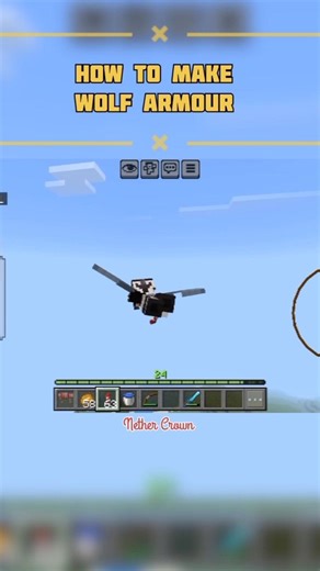 How to make Wolf Armour in Minecraft / Tamed Wolf Armour / Wolf Armour shaders Minecraft #minecraft