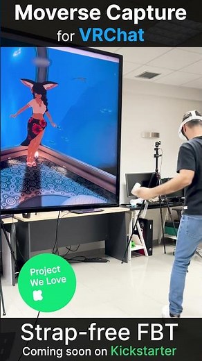 Strap-free FBT for VRChat by Moverse - Moverse Capture for VRChat #vrchat #fbt #vr #mocap