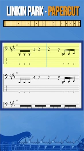 Linkin Park - Papercut (break) #bass #basstab #tabshorts #linkinpark #papercut #hybridtheory