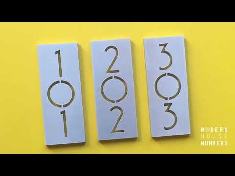 Tight on Space? Check out our Vertical Address Plaques! | Modern House Numbers