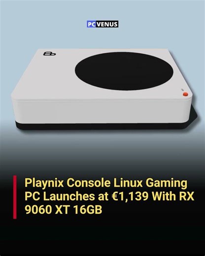 Playnix Console Gaming PC with RX 9060 XT and Linux OS