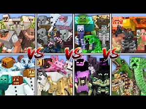 ALL MUTANT MOB GROUP TOURNAMENT in Minecraft Mob Battle