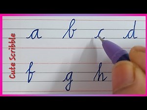 How to write small alphabet letters abcd in cursive writing / a to z cursive handwriting practice