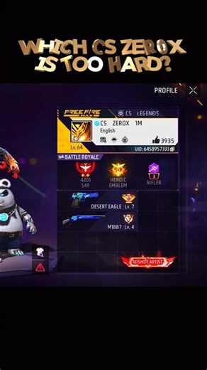 Which Cs zerox is too hard 🤔 #ugblackff #freefire