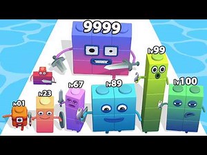NUMBERCUBE MERGE EVOLUTION RUN - Level Up Numberblock Max Level Gameplay (Merge Number Cube: 3D Run)