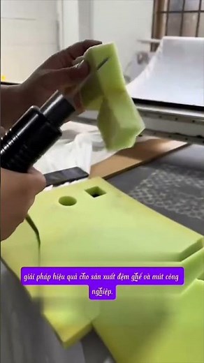 Cuts and shapes polyurethane foam with clean edges, improving productivity.