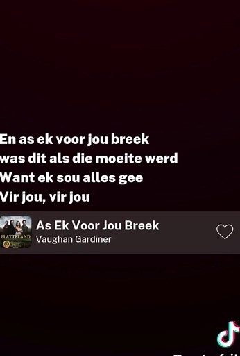As Ek Voor Jou Breek: 'n Afrikaanse Musiekvideo