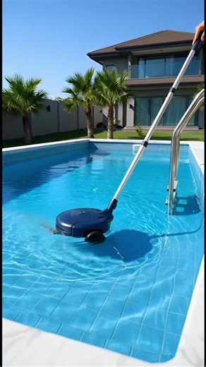 Satisfying Swimming Pool Cleaning | Dirty Pool to Crystal Clear in Seconds! 😍