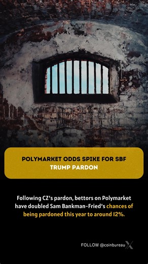 3 comments | Polymarket traders are betting big — SBF’s chances of a Trump pardon have doubled after CZ walked free. | Coin Bureau | Facebook