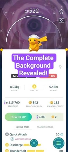 Pikachu With A Hidden Background(Pokemon Go)
