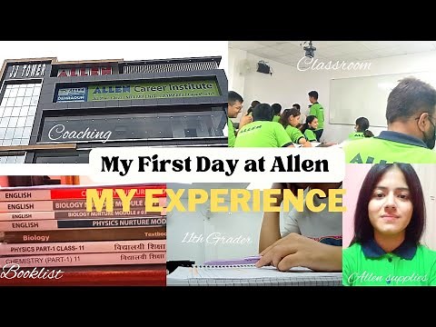 My first day at Allen🧑‍🔬|Neet|11th grader|*my experience+Allen's supplies