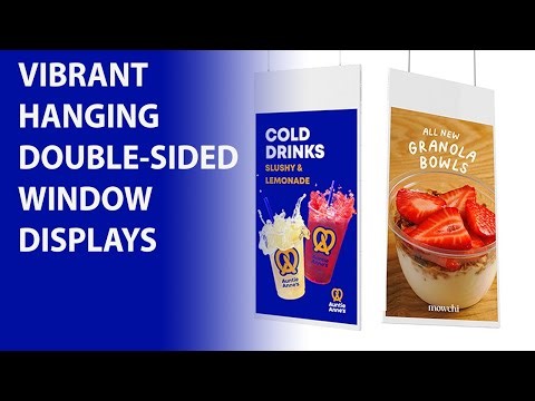 Vibrant Hanging Double Sided Window Displays