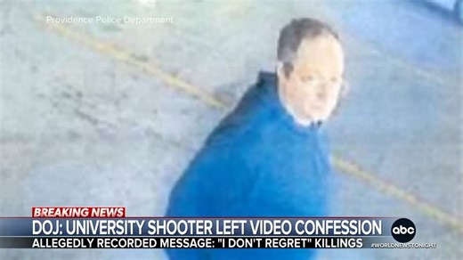 In his own chilling words, the shooter who opened fire at Brown University and then traveled to Massachusetts to murder an MIT professor confessed in a video before killing himself at a storage facility, federal investigators said. Aaron Katersky reports. https://abcnews.link/s9WRWAK | ABC World News Tonight with David Muir