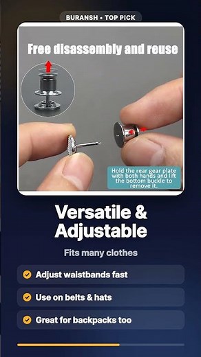 Fix Loose Jeans Instantly with These No-Sew Adjustable Buttons!