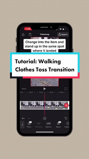 Outfit Transition Tutorial using Videoleap by Lightricks