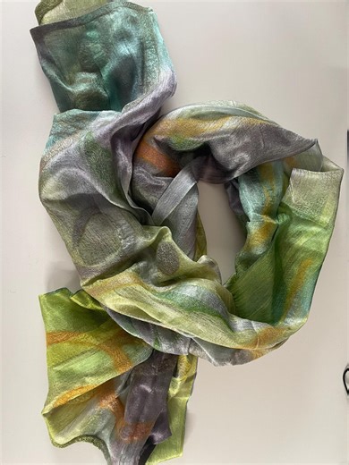 Nuno Felted Silk Scarf, Multicolor Merino Wool, Double-sided Handmade Shawl - Etsy