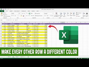 Make Every Other Row a Different Color Automatically in Excel