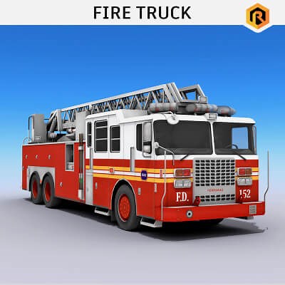 Fire Truck - 3D Model by Rescue3DAssets