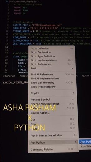 Lyrics animated using Python 🐍🎶Like.Share.Comment ₹ #song #motivation#viral #explore #foryou#coding