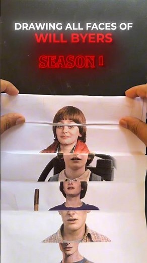 Drawing All Faces Of Will Byers from Stranger Things