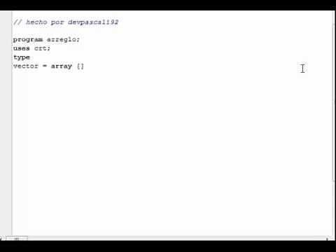 Programación en Pascal - Arreglos (Crear, Insertar e Imprimir)