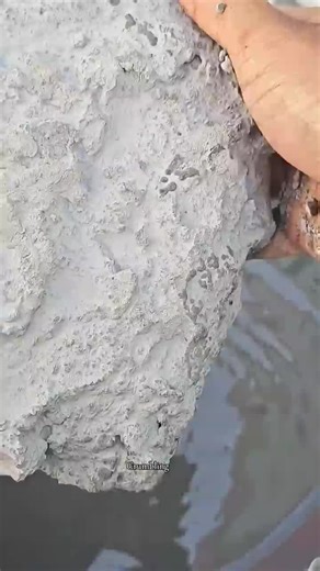 soft white mud crumbling in water #mudcrumbling #cement #fyp #multanimitti #mud