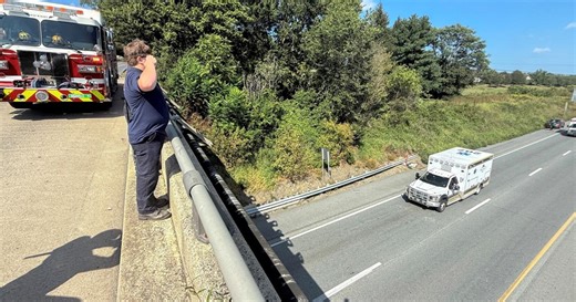 Onlookers honor procession for York County police officers killed Wednesday as it makes return