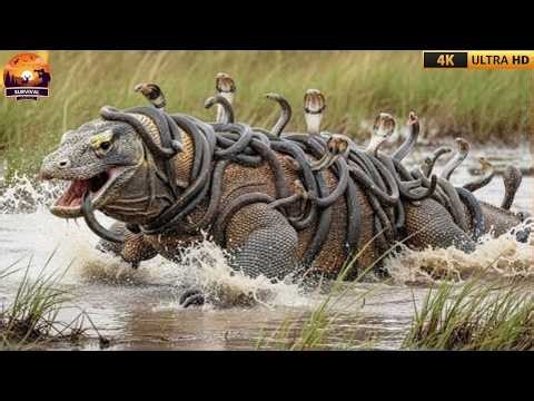 Venom vs Constriction | What Happens When Komodo Dragon Meets a Giant Python? 🐉🐍