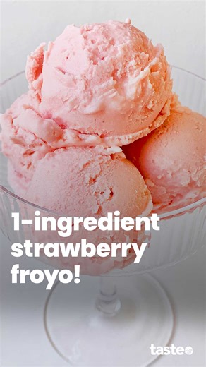 taste.com.au on Instagram: "Making frozen yoghurt at home has never been this easy! With the Ninja CREAMi and a tub of strawberries and cream yoghurt, you can have a fruity, creamy froyo with the press of a button. ⁣ ⁣ If you'd like this recipe, hit the link in our bio or Google 'Taste 1-ingredient Ninja CREAMi strawberry frozen yoghurt'.⁣ ⁣ Recipe by @elisa_pie.⁣ ⁣ #homemadefroyo #ninjacreami #icecreammachine #strawberriesandcream"