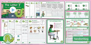 The Journey to Cursive: The Letter 'f' (Curly Caterpillar Family Help Card 7) KS2 Activity Pack