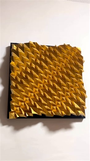 D.Hinklay on Instagram: "Origami; Illusion(Gold) I made it from a piece of paper and didn’t cut any part of paper to create it. I designed it myself. My artworks are available on my web store🤘 #origami #geometric #asmr #折り紙 #"