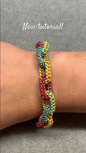 New! Make the Delica Links Beaded Bangle Bracelet
