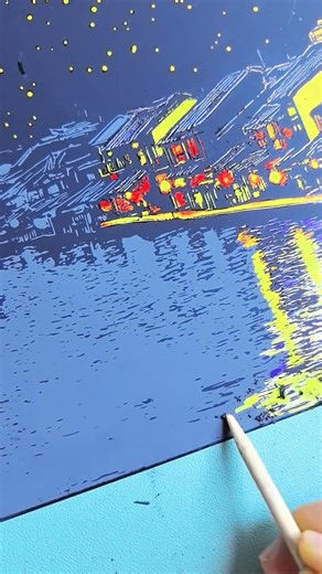 A4 construction scratching paper finished in three hours