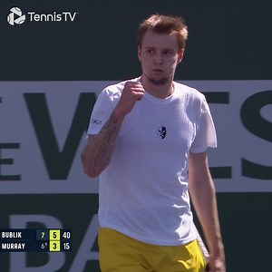 Nerves of steel and touch of gold 👌 Bublik pulling out all the stops to defeat Murray in the desert! | Tennis TV