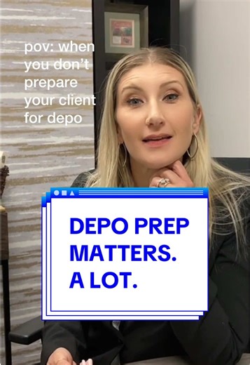 Deposition prep matters. A lot. You want to avoid having your client come off confusing and inconsistent. That can seriously hurt a case. Depo prep isn’t just a quick call the night before. It means: • Preparing early • Reviewing all discovery responses, prior statements, memos, and documents with the client • Practicing with a mock deposition so nothing feels unfamiliar Clear answers come from preparation. And preparation protects your case. . . . Disclaimer: This is an attorney ad from the Law