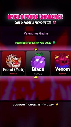 Can You Pause 3 FIEND YETIS? (Blox Fruits Pause Challenge) 👹