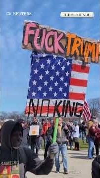 Anti-Trump protesters rally in thousands of US cities for 'No Kings' protests