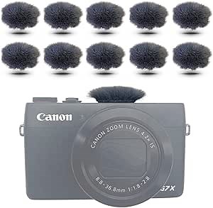 Camera Mic Wind Muff For Canon G7X Mark II Dead Cat Windscreen Microphone Cover For Series Of AS300 G7X2 (Grey)