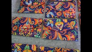 Colorful Patterned Handbag / Clutch Wallet With Bracelet Strap