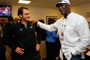 US Open 2014: Roger Federer receives Michael Jordan's applause following tweener shot in win over Marinko Matosevic