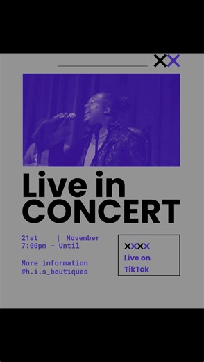 2.2K views · 67 reactions | Live Friday, November 21st @7 pm!!!!!! A concert just for you!!!!!! Yes it’s free!!!!! Hearts and gifts are most definitely appreciated!!!!! Click the link to make sure you’re following us www.tiktok.com/@h.i.s_boutiques lock it in on your calendars and don’t miss it!!!!!!! #fypシ #concert #music #sing #live | H.I.S Boutique LLC | Facebook