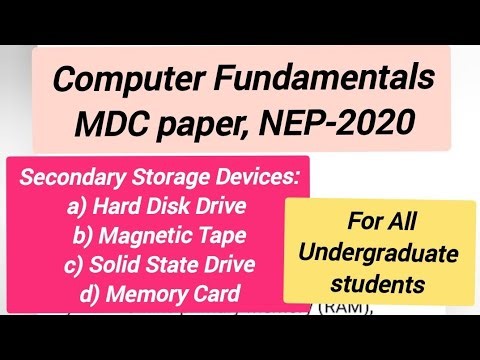 Secondary Storage Devices | Computer Fundamentals #Note #MDC #NEP2020